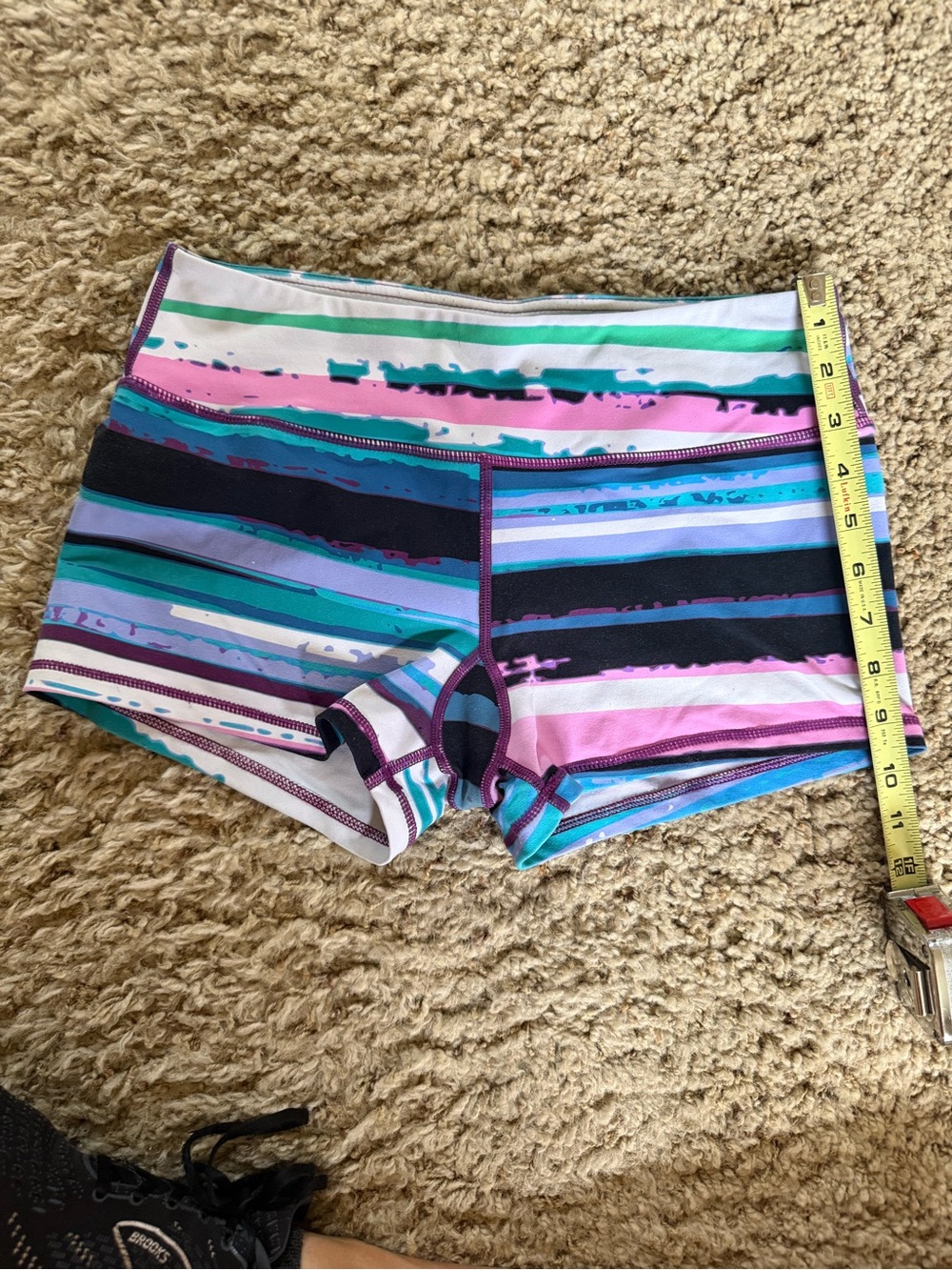 Savage Barbell Women’s Striped Booty Shorts in Multicolor